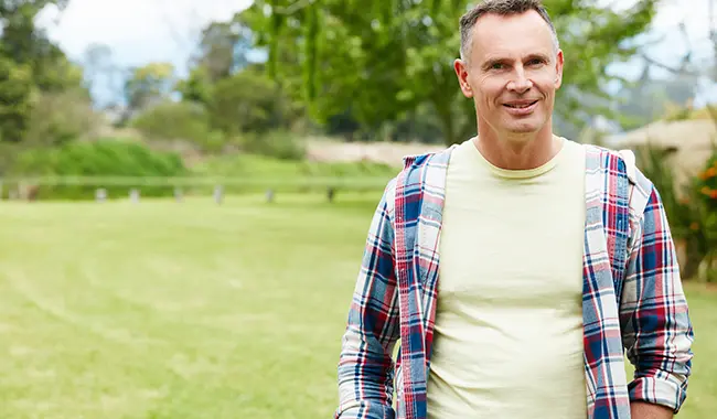 Aquablation Therapy for BPH, middle age man