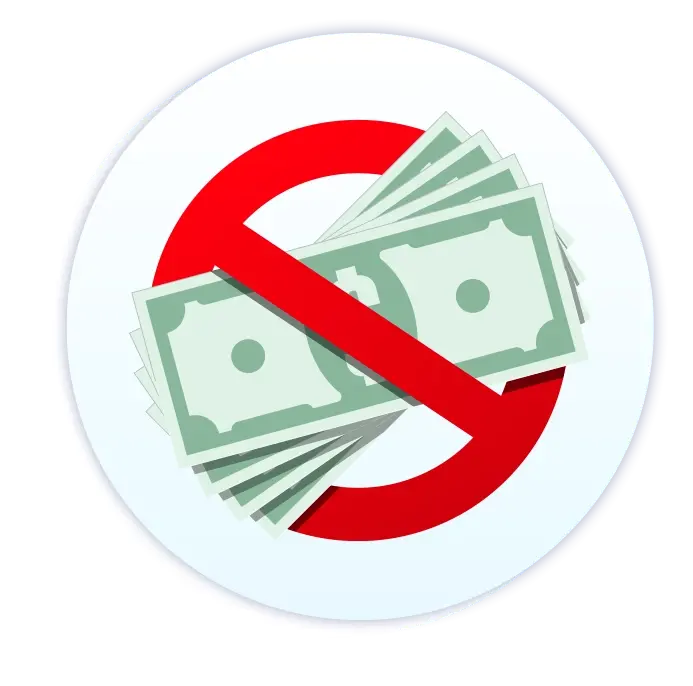 no cash